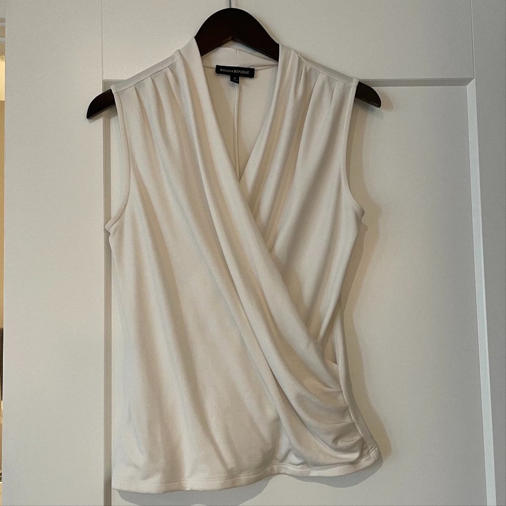 Wrap effect sleeveless top